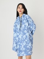 パンダがいっぱいパーカー/ブルー