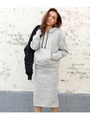フーディー×スカートセットアップ/ライトグレー(007)