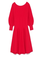 フィット＆フレアニットワンピース/RED