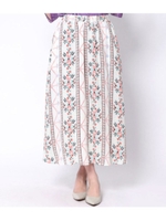 【Factor=】 フラワーサイドラインスカート/ホワイト(001)