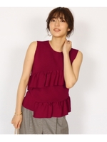 フリルニットプルオーバー/ボルドー(064)