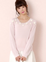 フルールワルツあぜニット/ベビーピンク