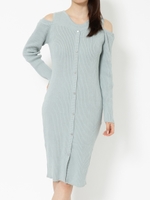 フロントボタンニットワンピース/MNT