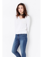 プレーンVネックK TOP/WHITE