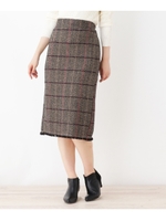 ヘリンボーンツイードスカート/ベージュ(252)