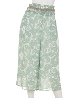 ペイズリープリントシャーリングパンツ/BL