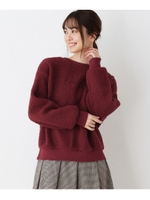 ボアロゴ刺繍プルオーバー/ボルドー(064)