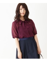 ボウタイシフォンシャツ/ワインレッド(163)