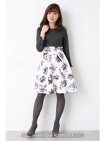 マトラッセフラワープリントドッキングワンピース/ブラック(010)