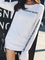 メッセージロゴデザイントップス/ホワイト