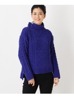 モールヤーン  ケーブルニット/ブルー(092)