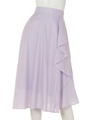 リップルストライプアシメフリルフレアスカート/ラベンダー