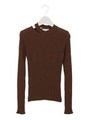 リブKNIT　TOPS/BROWN