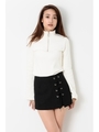 リングファスナーハイネックＴＯＰ/WHITE