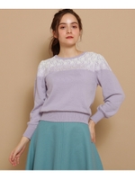 レースパールアンゴラブレンドニット/ライトパープル(081)