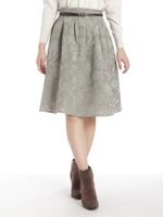 レースフロッキーフレアスカート/ミドリ