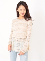 レースペプラムトップ/IVORY