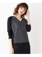 レオパード切り替えプルオーバー/ブラック(019)