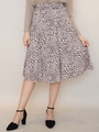 レオパード柄フレアスカート/チャ