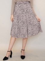 レオパード柄フレアスカート/チャ