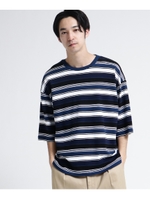 レトロボーダープルオーバー/ブルー(392)