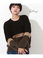 【Alluge】ワッフル×シャギーニット/グレージュ(069)