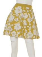 ワントーンFlower JQ Knit J/W ミニSK/YEL
