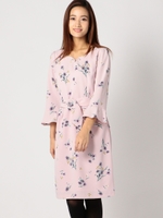 花柄Iラインワンピース/ピンク系