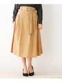 丸カンベルト付 フレアスカート/ライトベージュ(051)