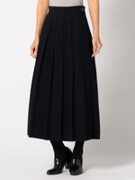 起毛プリーツスカート/ネイビー