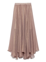 光沢シースルーフレアスカート/PNK