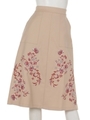 刺繍BOXスカート/ベージュ