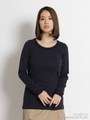 フライスレースカットソー/ネイビー