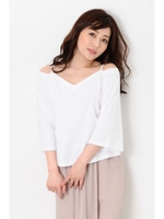 ショルダーハングトップ/WHITE