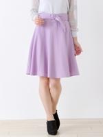 ウール無地フレアースカート/ラベンダー