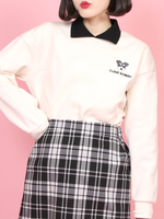 WC/DOG刺繍襟付きスウェット