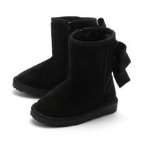 【20%OFF】リボンつきムートン風ブーツ
