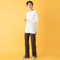 【20%OFF】裾スリットワッフルニット
