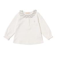 【30%OFF】ストライプ衿つきラメボーダーTシャツ