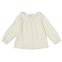 【30%OFF】チュール衿つきピンドットブラウス