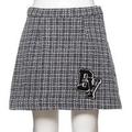 【30%OFF】ロゴワッペンつきツイードスカート