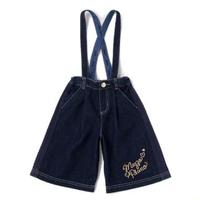 【50%OFF】サスペンダーつきワイドデニムパンツ