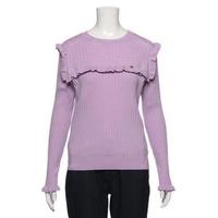 【50%OFF】レース風切り替えフリルつきニット