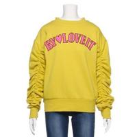 【50%OFF】袖ギャザーロゴトレーナー