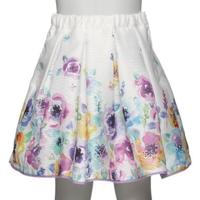 水彩タッチ花柄スカート