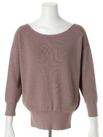 2wayボリューム袖ニット/モカ