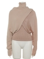 3PARTS LAYERED KNIT/PINK BEIGE