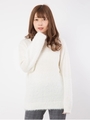 3段異素材ニットチュニック/オフホワイト