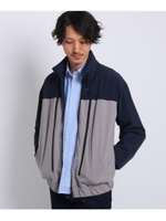 4WAYストレッチタフタブルゾン/ネイビー×グレー(593)