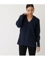 BACK SWELL V KNIT/NVY